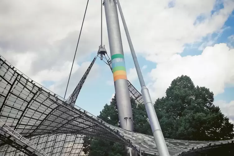 Lichte Farben im M&uuml;nchner Olympiapark 2021.