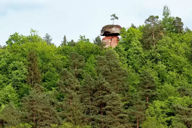 Markantes Wahrzeichen Hinterweidenthals ist der Teufelstisch.