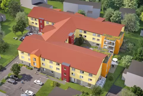 So ist das Haus Josef geplant: Die Grafik zeigt die neue Seniorenresidenz. 