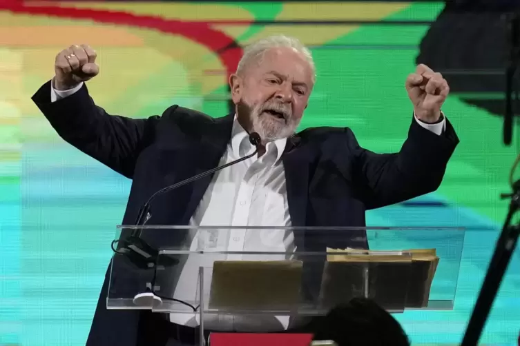 Lula bei der Bekanntgabe seiner Kandidatur Anfang Mai. 