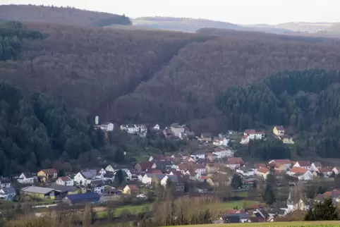 Ortsansicht von Wiesweiler. 