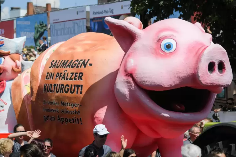 Der Umzug beim Rheinland-Pfalz-Tag in Worms 2018. 