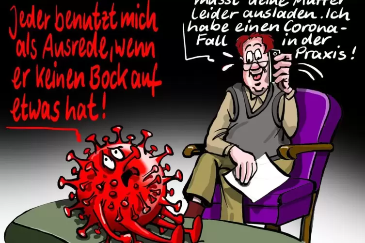 In den vergangenen zwei Jahren befassten sich viele Karikaturen von Uwe Herrmann mit dem Coronavirus.