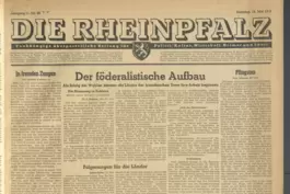 So präsentierte sich die RHEINPFALZ vor 75 Jahren, am 24. Mai 1947. 
