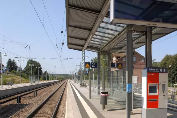Der Bahnhof in Hochspeyer. 