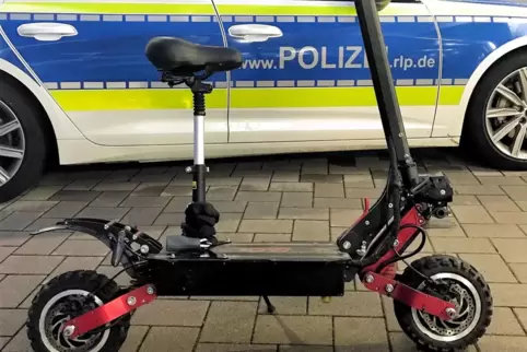 Sichergestellt: der umgebaute E-Scooter.