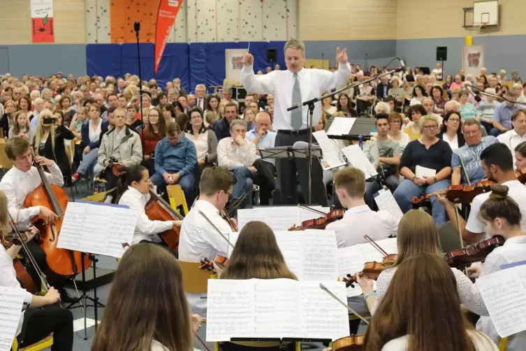 Das Jugendorchester Grünstadt unter Leitung von Richard Martin.