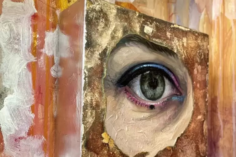 Erst Irritation, dann Bewunderung: eines der im Mannheimer Kunstverein ausgestellten Augenportr&auml;ts.