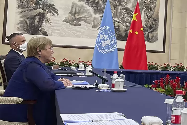 UN-Menschenrechtskommissarin Michelle Bachelet beim Besuch in Guangzhou. 