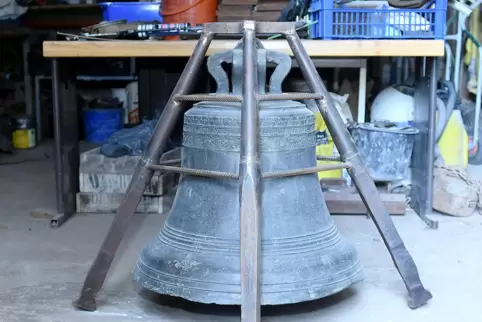 Die Glocke wurde in Dannenfels zwischengelagert.