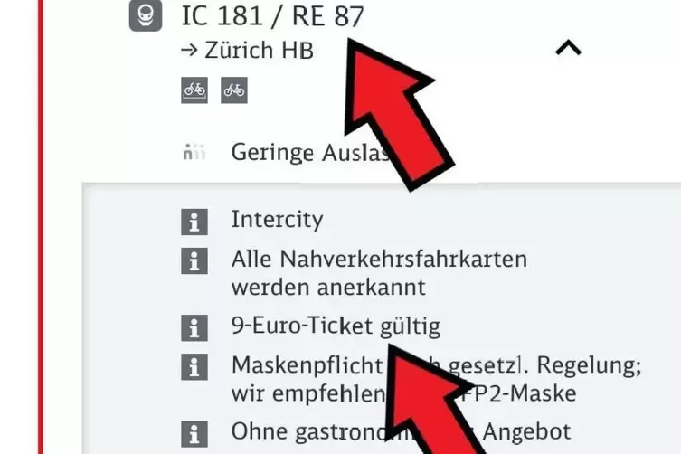 In manchen Fernverkehrsz&uuml;gen gelten auch auch Regiotickets. Das erkennt man an der Zugnummer. Teils gilt dort das Neun-Euro-Tick