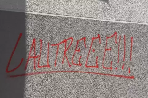 Solche Schriftzüge hat ein Leser an mehreren Häusern entdeckt.