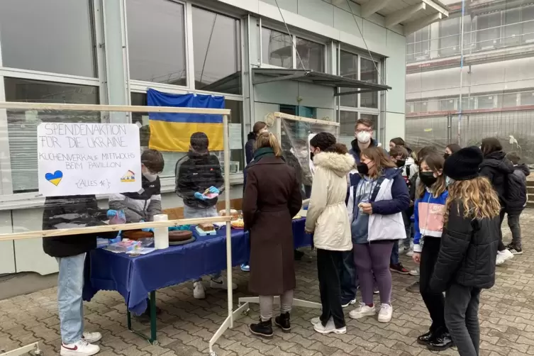 Spendenaktion an der IGS für ukrainische Kinder.