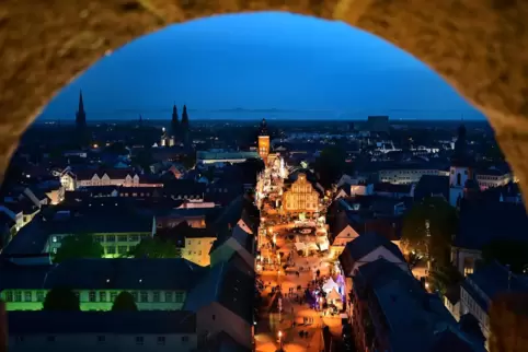 Blick über Speyer: auch bei der Kulturnacht am 10. Juni wieder möglich. 