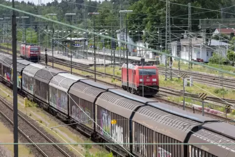 Das Bahngelände im Bahnhofsbereich auf dem Einsiedlerhof.