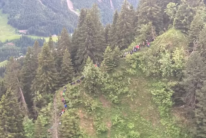 Die Bergwacht hat die Gruppe per Helikopter gerettet.