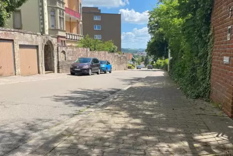 Eine der gefährlichsten Stellen für die Trofeo-Fahrer: Auf der Landstuhler Straße, von der Fachhochschule hinunter in die Stadt 