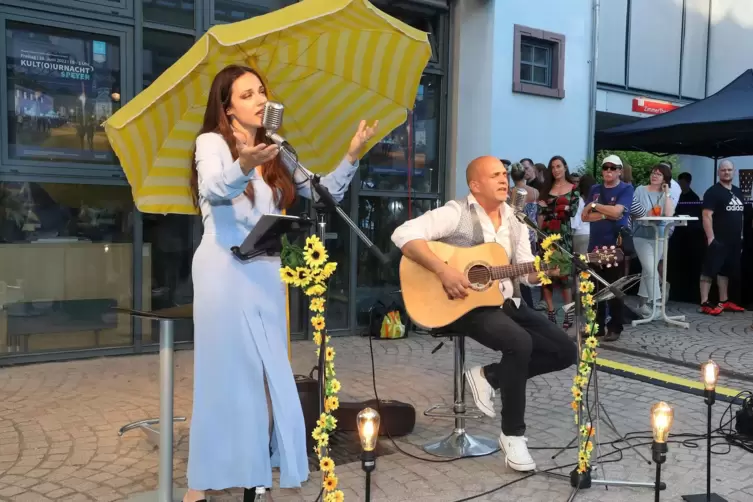  Das Duolcevita Acustic Duo im Kulturhof Flachsgasse.