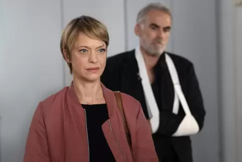 In „Tatort: In seinen Augen“ ist Ellen Berlinger (Heike Makatsch) entsetzt bei dem Gedanken, dass sie und Martin (Sebastian Blom