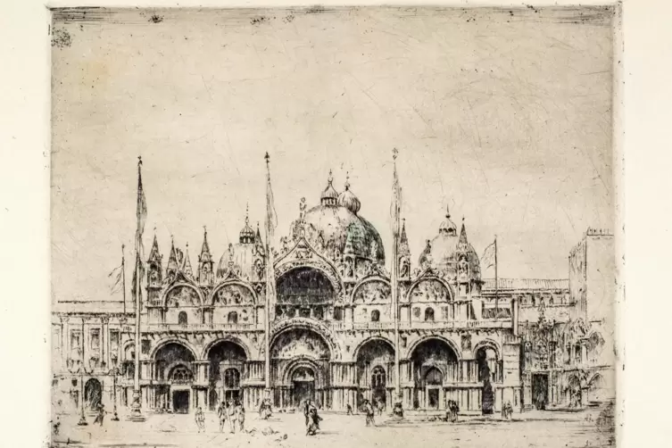 Eine Ansicht der Lagunenstadt von 1914: Peter Halms „Die Basilika von San Marco in Venedig“.