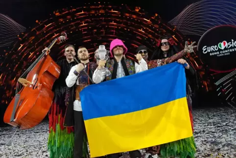 Die Gruppe Kalush Orchestra verhalf der Ukraine zum Sieg des Eurovision Songcontests 2022. 