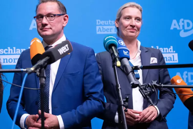 Das neue AfD-Führungsduo: Tino Chrupalla und Alice Weidel.