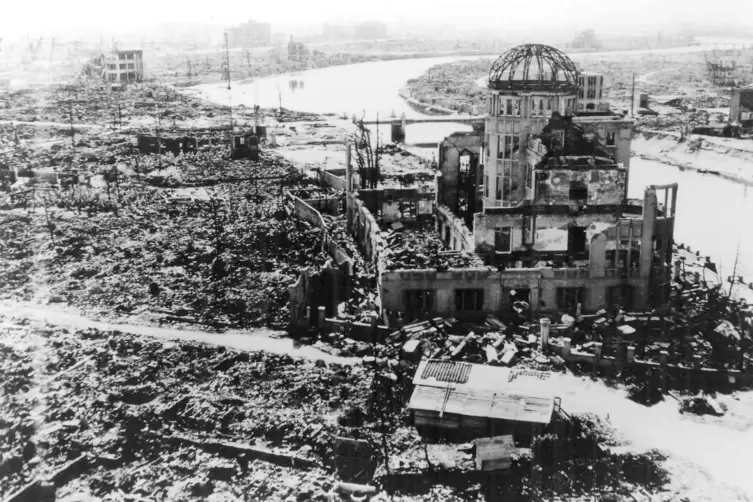 Hiroshima nach dem 6. August 1945 – dem Abwurf der ersten Atombombe im Zweiten Weltkrieg. 