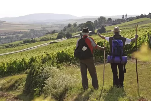Jakobspilger mit wunderschönem Blick aufs Zellertal. 
