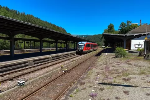 Ab März 2023 sollen die Bahnsteige des Bahnhofs Biebermühle erneuert werden. 