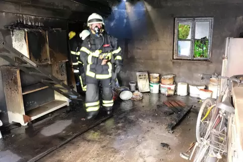 Die Garage ist ausgebrannt. 