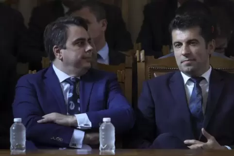 Gestürzter Hoffnungsträger: Ministerpräsident Kiril Petkow (rehts) mit Stellvertreter Assen Wassilew.