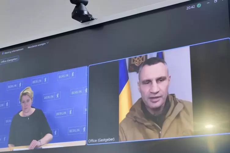 Ein vorgeblicher Vitali Klitschko telefonierte in einer Videokonferenz mit Berlins Regierender Bürgermeisterin. 