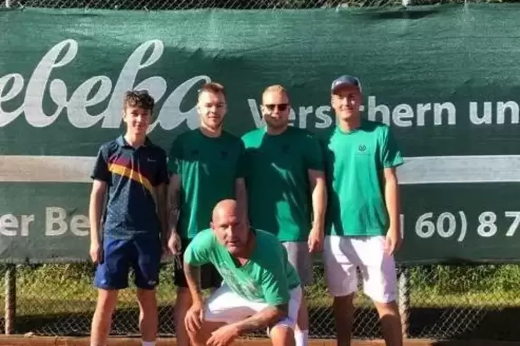 Nächster Aufstieg: von links Sebastian Trauth, Niklas Graf, Simon Reber, Yannik Anders (Mannschaftsführer) und Rüdiger Berthold 
