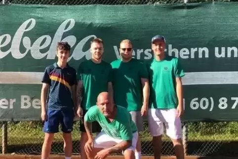 Nächster Aufstieg: von links Sebastian Trauth, Niklas Graf, Simon Reber, Yannik Anders (Mannschaftsführer) und Rüdiger Berthold 