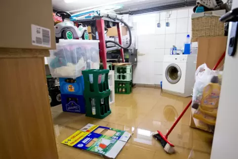 Viele Keller standen durch den Starkregen unter Wasser – wenn auch nur wenige Zentimeter.