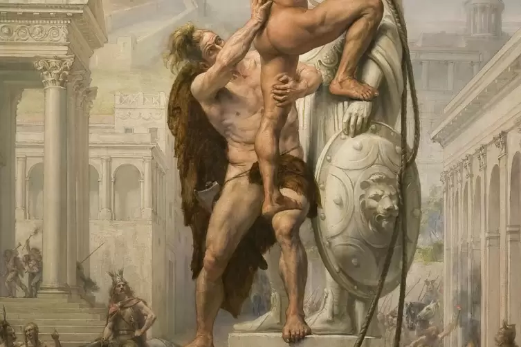 Schwaches Imperium: „Die Plünderung Roms durch die Barbaren im Jahr 410“ (1890) von Jean-Noël Sylvestre.
