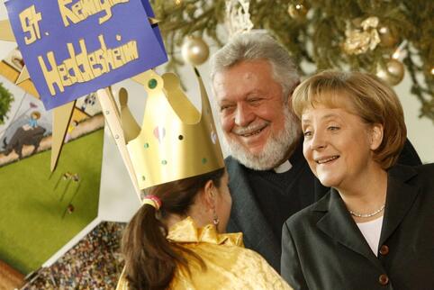 Winfried Pilz und Angela Merkel