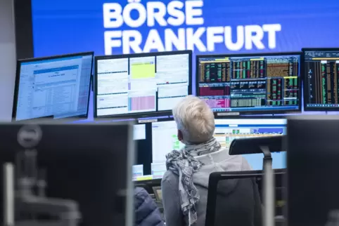 Blick in den Handelssaal der Frankfurter Börse.