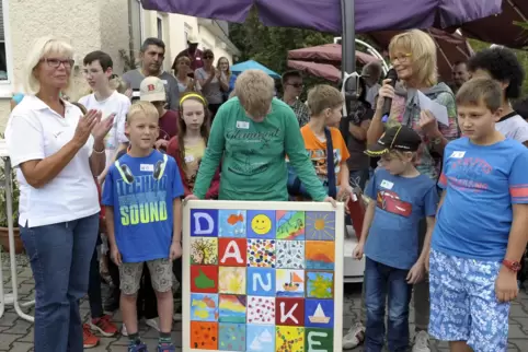 Feststimmung in der Mosaikschule. 