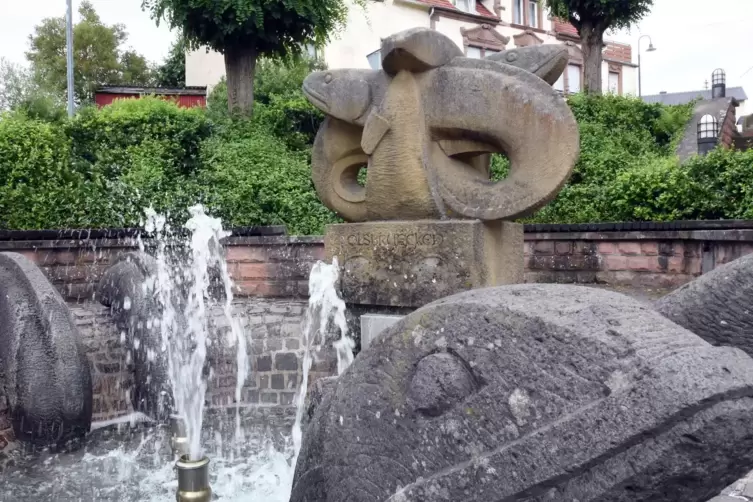 Der Dorfplatz in Olsbrücken. 