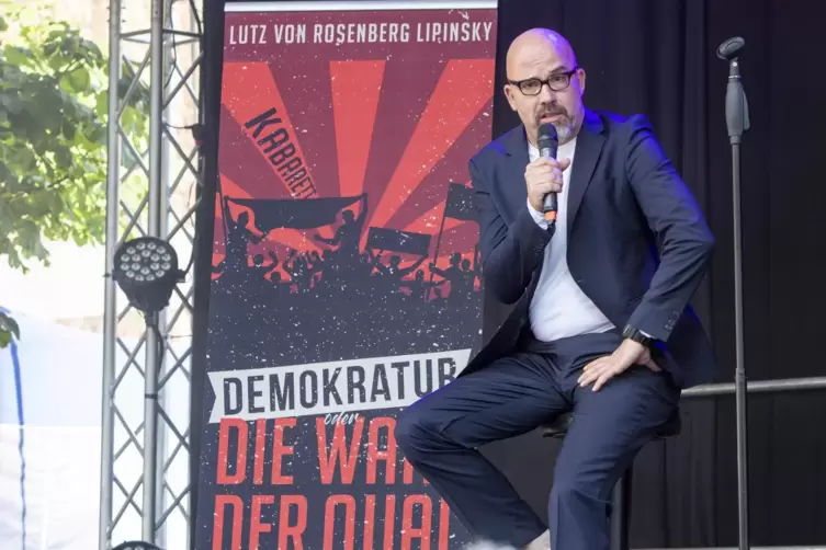 Alles über die „Demokratur“ im Land: Lutz von Rosenberg Lipinsky in der Lauterer Kammgarn.