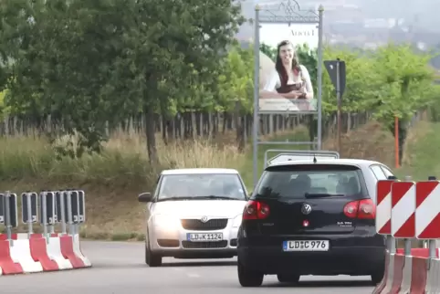Der Nußdorfer Trichter am Ortseingang. 