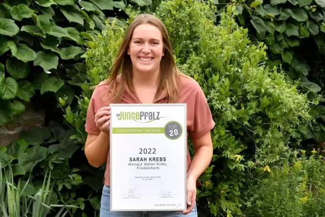 Sarah Krebs liebt die Vielfalt des Winzerberufs.