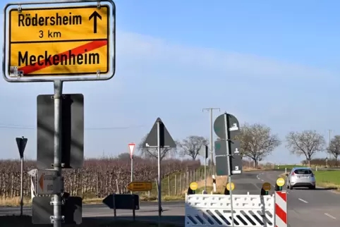 Radfahrer müssen auf der Strecke von Meckenheim nach Rödersheim die Fahrbahn benutzen. 