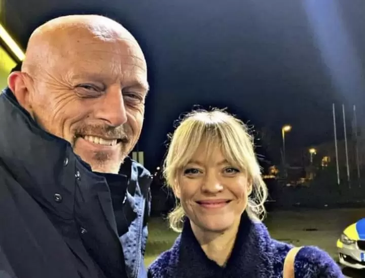 Holly beim Dreh mit Heike Makatsch für den »Tatort« in Mainz.