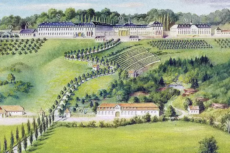 Schauplatz von Intrigen: Das 1793 zerst&ouml;rte Schloss des Herzogs Karl II. August von Pfalz-Zweibr&uuml;cken.