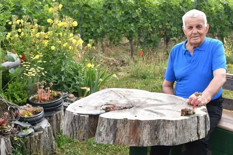 Horst Eller will mehr Zeit in seinem Garten in Gönnheim und mit seiner Frau verbringen. 