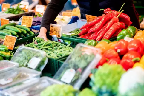Obst und Gemüse auf dem Wochenmarkt