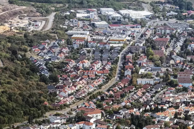 Selzers Favorit: ein Luftbild von Eisenberg. 