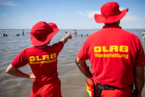 Im Sommer sind an vielen Badeseen Mitglieder der DLRG im Einsatz. 